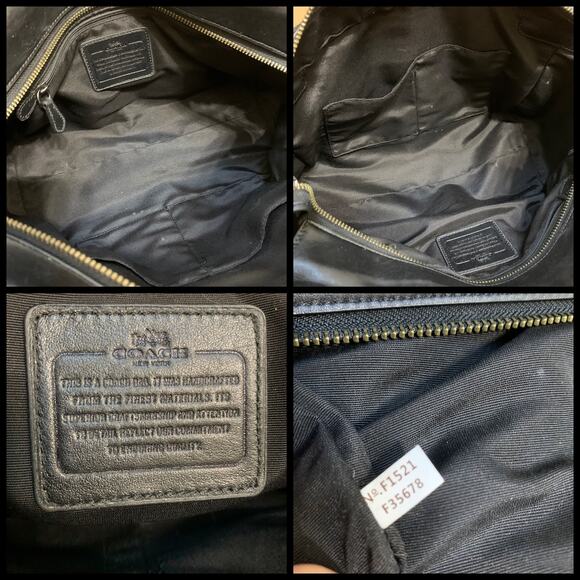 COACH Rare BLAKE CarryAll Black Exotic Python Embossed Leather & Suede F35678 - Picture 10 of 16